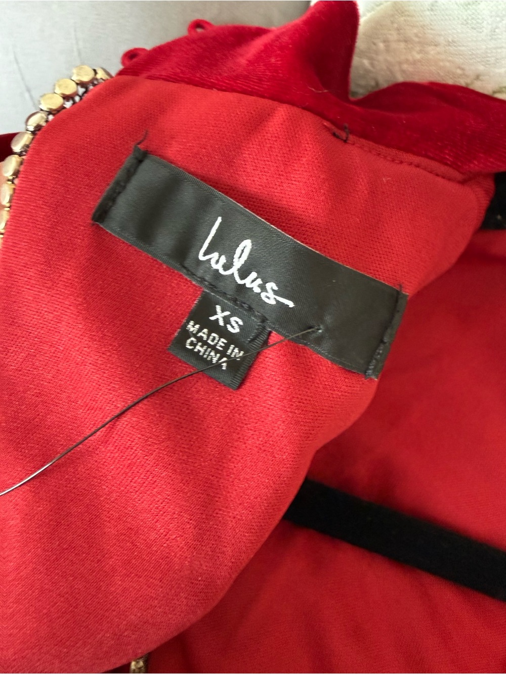 Lulu's Scarlet Velvet Long-Sleeve Bodycon Dress - Picture 3 of 3